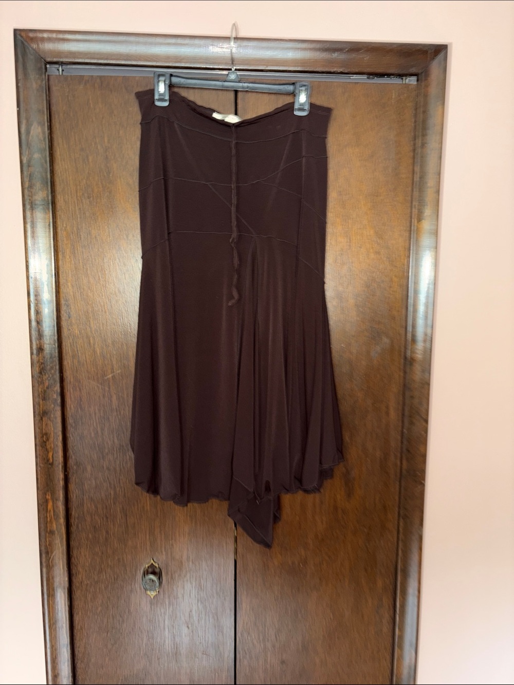 Max Studio Dark Brown Asymmetrical Hem Skirt